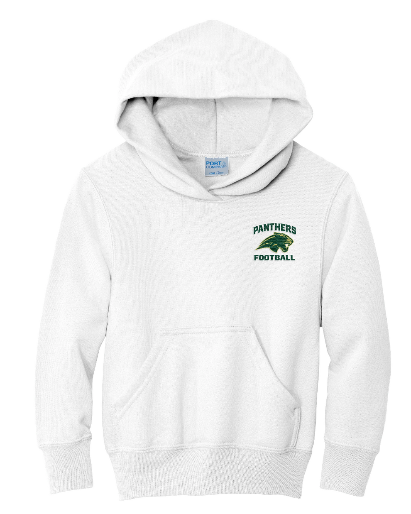 Port & Company® Youth Core Fleece Pullover Hooded Embroidered Sweatshirt